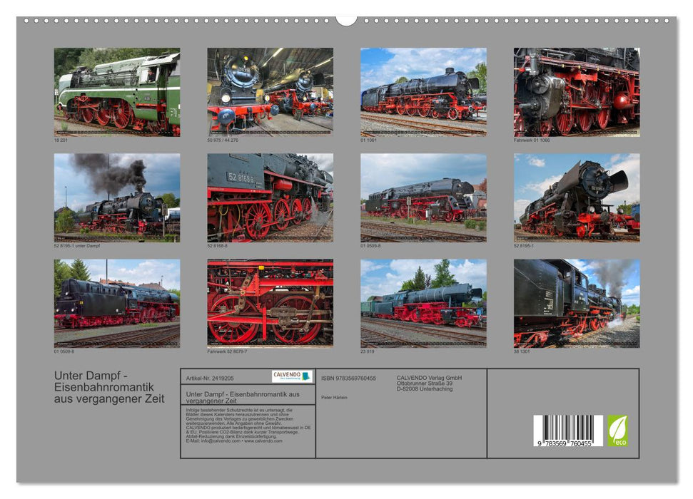 Unter Dampf - Eisenbahnromantik aus vergangener Zeit (CALVENDO Premium Wandkalender 2027)