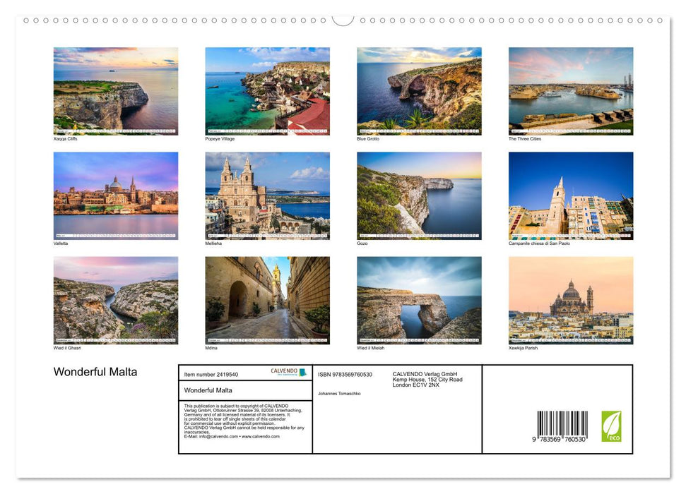 Wonderful Malta (CALVENDO Premium-Calendar 2027)