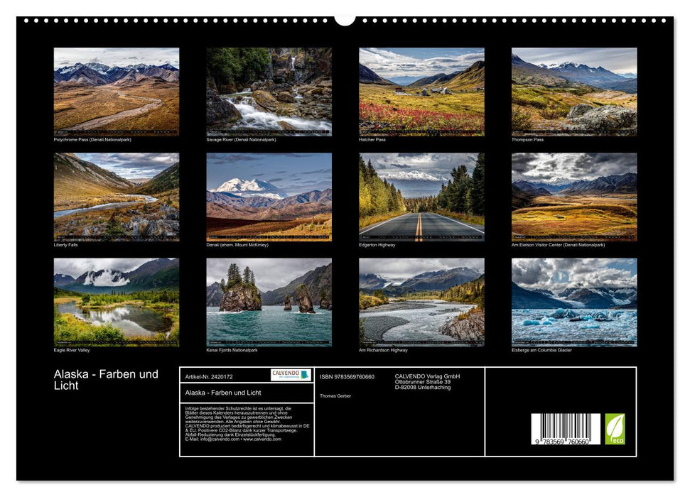 Alaska - Farben und Licht (CALVENDO Premium Wandkalender 2027)