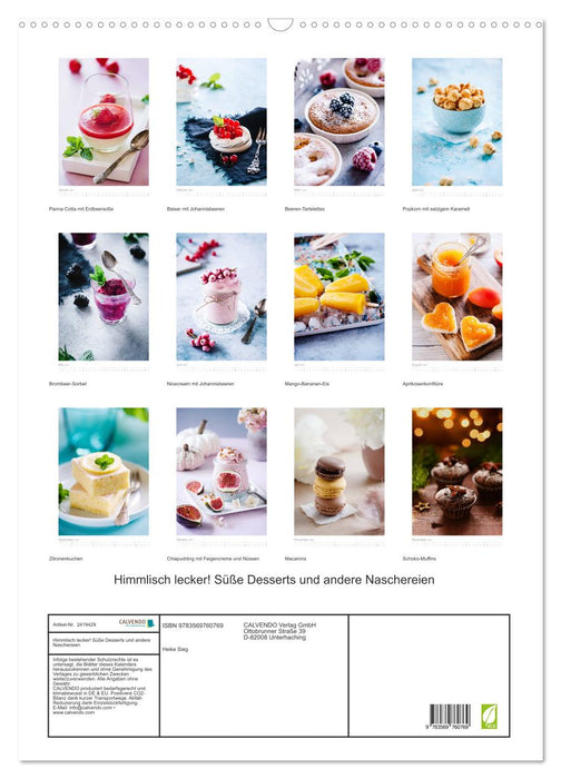 Himmlisch lecker! Süße Desserts und andere Naschereien (CALVENDO Wandkalender 2027)