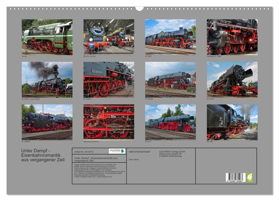Unter Dampf - Eisenbahnromantik aus vergangener Zeit (CALVENDO Wandkalender 2027)