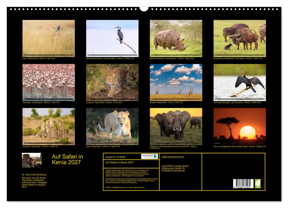 Auf Safari in Kenia 2027 (CALVENDO Wandkalender 2027)