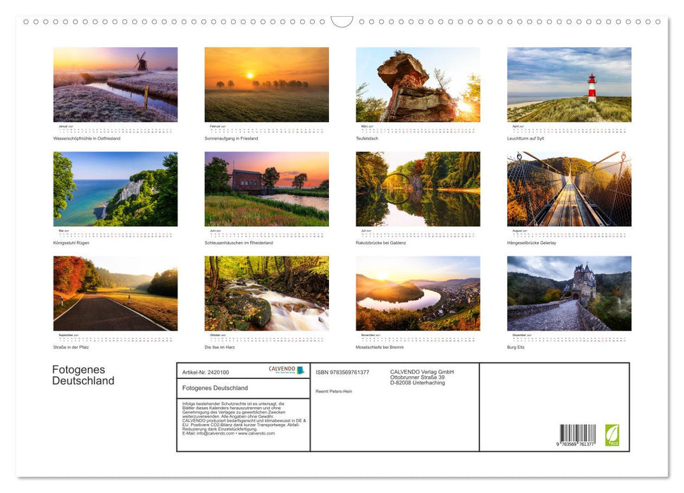 Fotogenes Deutschland (CALVENDO Wandkalender 2027)