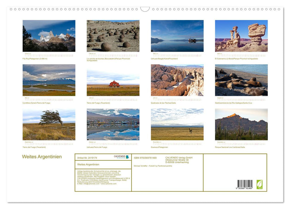 Weites Argentinien (CALVENDO Wandkalender 2027)