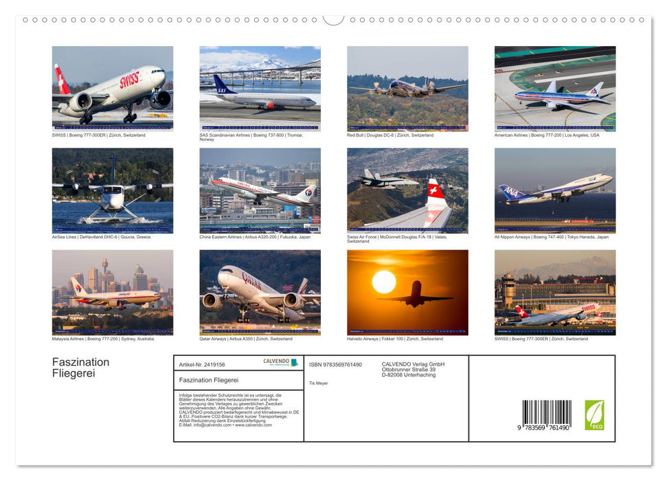 Faszination Fliegerei (CALVENDO Premium Wandkalender 2027)