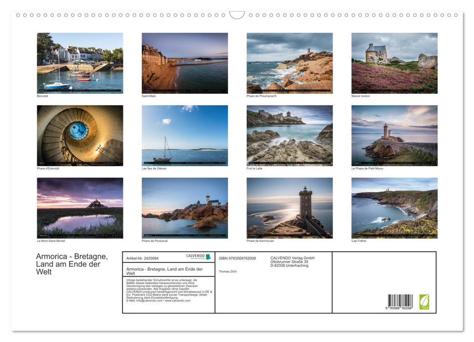 Armorica - Bretagne, Land am Ende der Welt (CALVENDO Wandkalender 2027)
