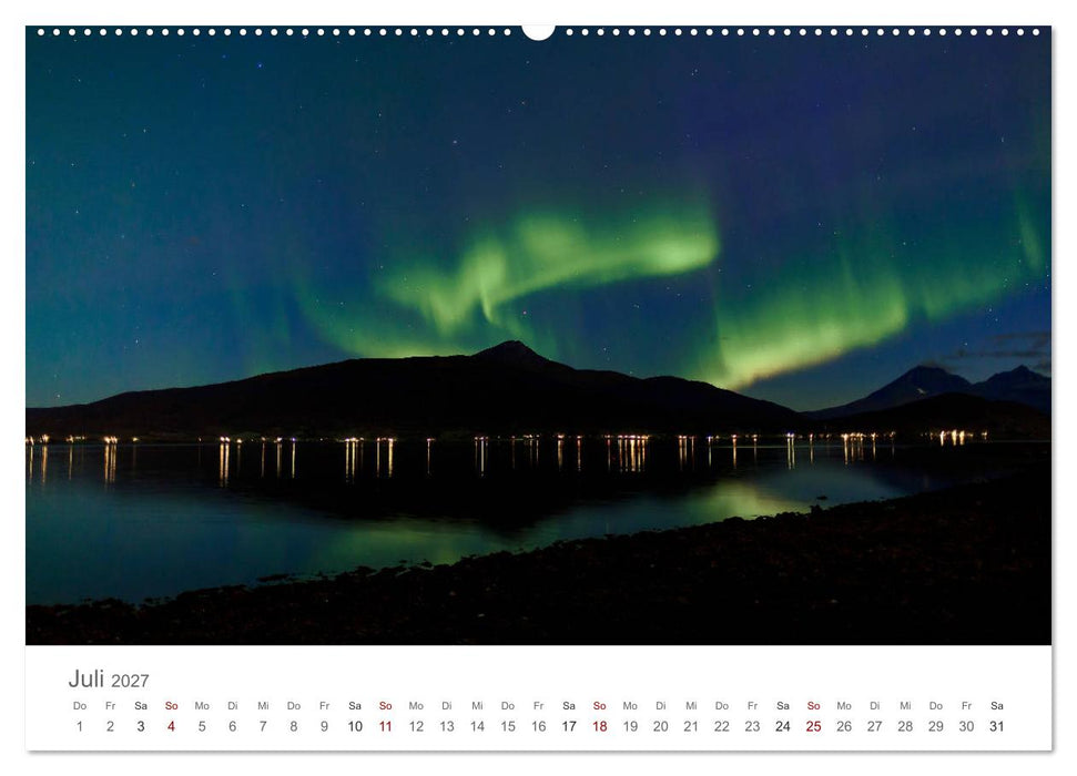 Nordlichter - Magische Nächte in Skandinavien (CALVENDO Premium Wandkalender 2027)