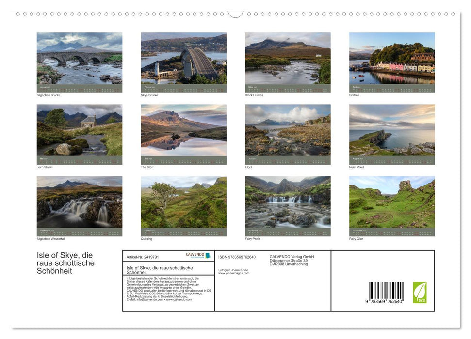 Isle of Skye, die raue schottische Schönheit (CALVENDO Premium Wandkalender 2027)