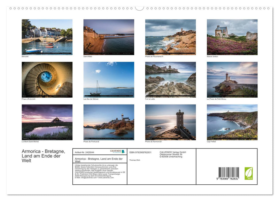 Armorica - Bretagne, Land am Ende der Welt (CALVENDO Premium Wandkalender 2027)