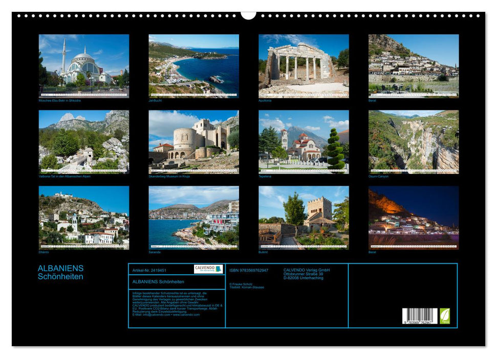 ALBANIENS Schönheiten (CALVENDO Wandkalender 2027)