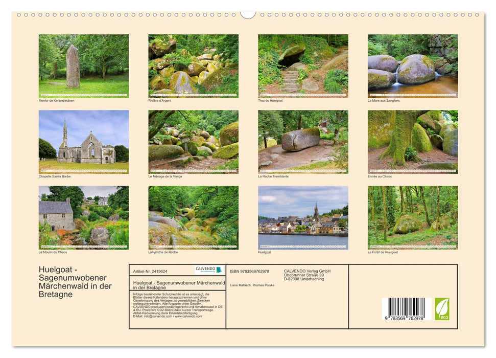 Huelgoat - Sagenumwobener Märchenwald in der Bretagne (CALVENDO Premium Wandkalender 2027)