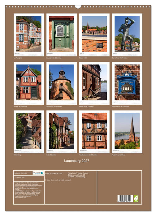 Lauenburg 2027 (CALVENDO Wandkalender 2027)
