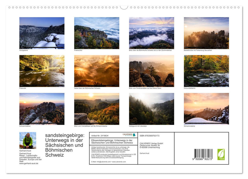 Elbsandsteingebirge: Unterwegs in der Sächsischen und Böhmischen Schweiz (CALVENDO Premium Wandkalender 2027)