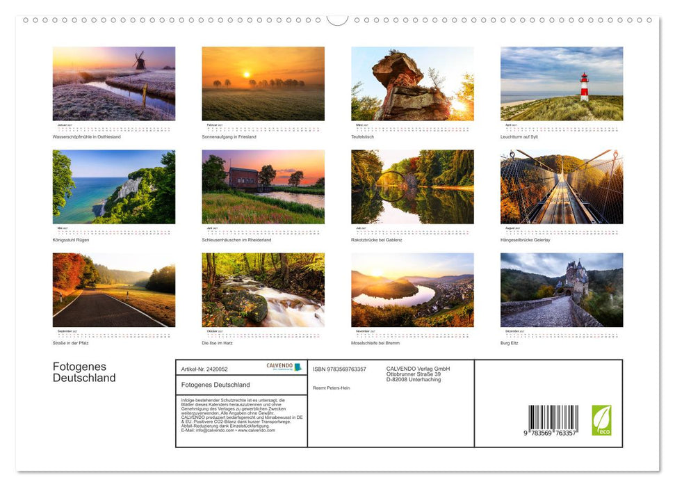 Fotogenes Deutschland (CALVENDO Premium Wandkalender 2027)