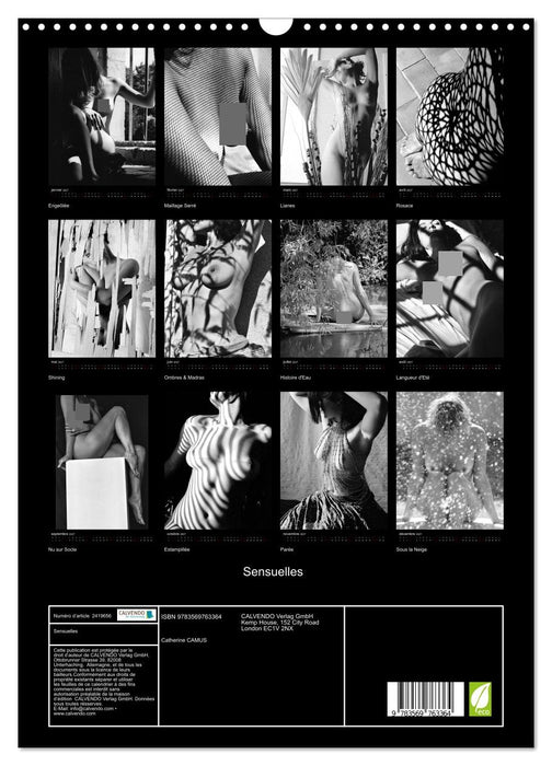 Sensuelles (CALVENDO Calendrier mensuel 2027)