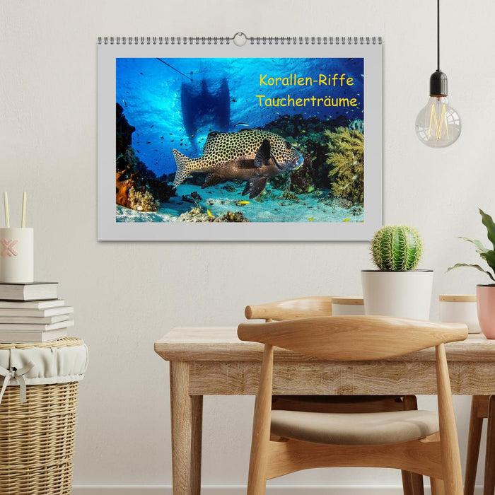 Korallen-Riffe Taucherträume (CALVENDO Wandkalender 2027)
