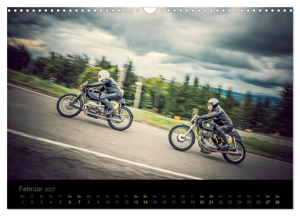 Klassische Motorräder auf der Piste (CALVENDO Wandkalender 2027)