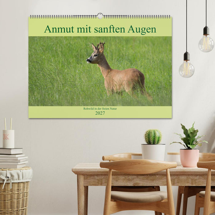 Anmut mit sanften Augen - Rehwild in der freien Natur (CALVENDO Wandkalender 2027)