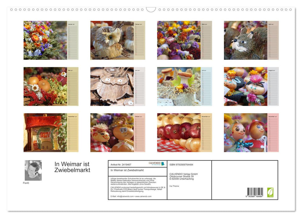 In Weimar ist Zwiebelmarkt (CALVENDO Wandkalender 2027)