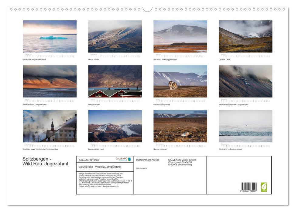 Spitzbergen - Wild.Rau.Ungezähmt. (CALVENDO Wandkalender 2027)