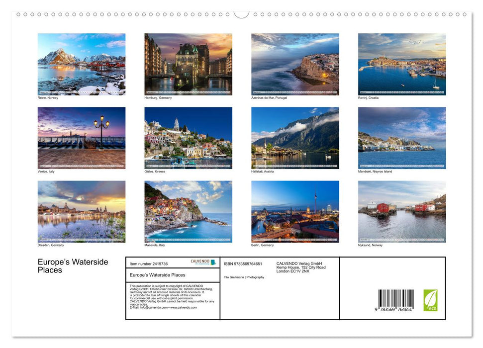 Europe’s Waterside Places (CALVENDO Premium-Calendar 2027)