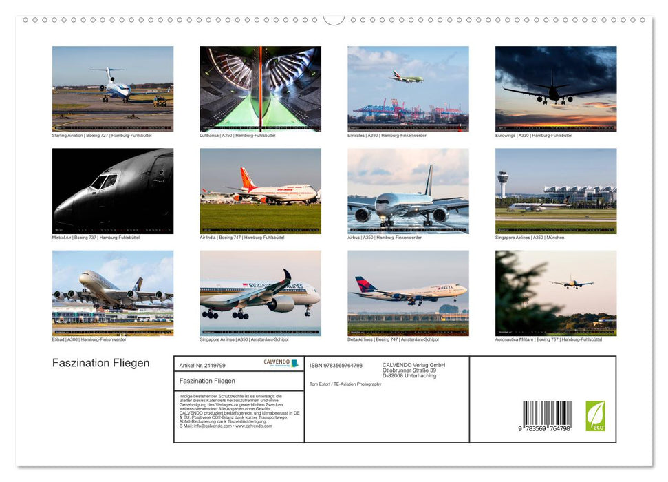 Faszination Fliegen (CALVENDO Premium Wandkalender 2027)