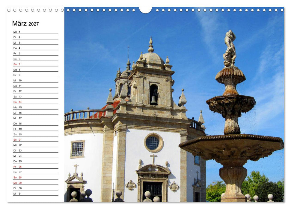 Jakobsweg - Camino Portugues Central (CALVENDO Wandkalender 2027)