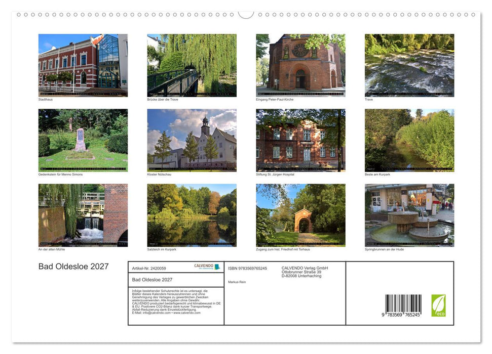 Bad Oldesloe 2027 (CALVENDO Premium Wandkalender 2027)