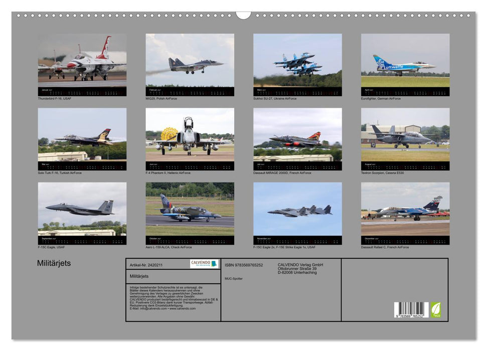 Militärjets (CALVENDO Wandkalender 2027)