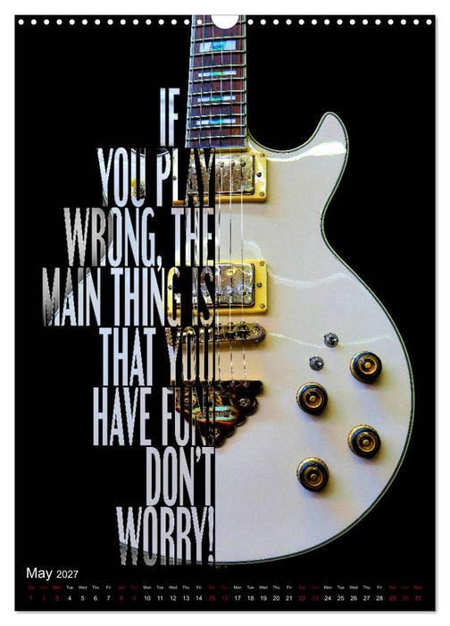 Rock Guitar Beauties (CALVENDO Monthly Calendar 2027)