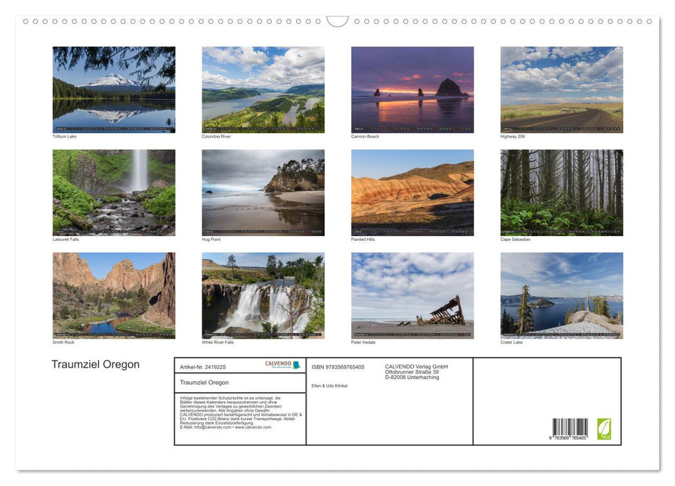 Traumziel Oregon (CALVENDO Wandkalender 2027)