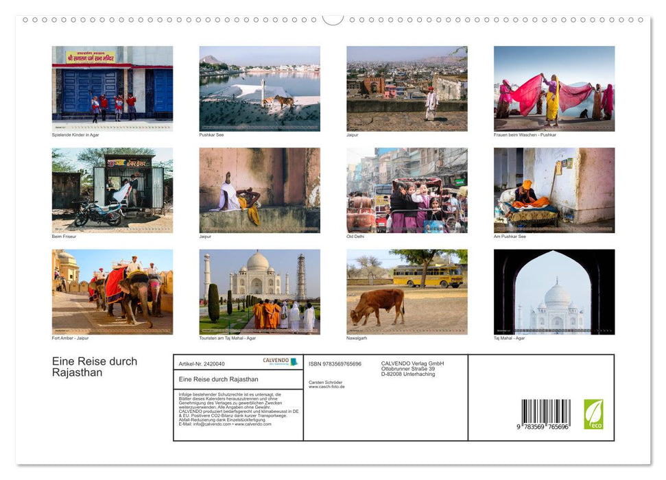 Eine Reise durch Rajasthan (CALVENDO Premium Wandkalender 2027)