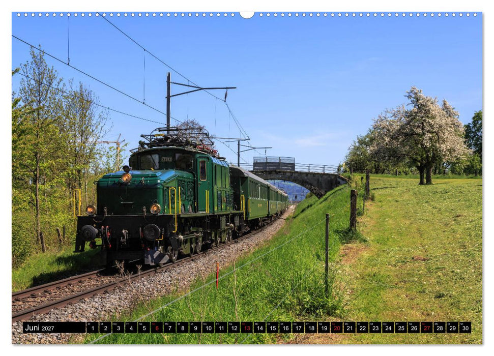 Eisenbahn-Nostalgie - Oldtimer auf Schweizer Schienen (CALVENDO Wandkalender 2027)