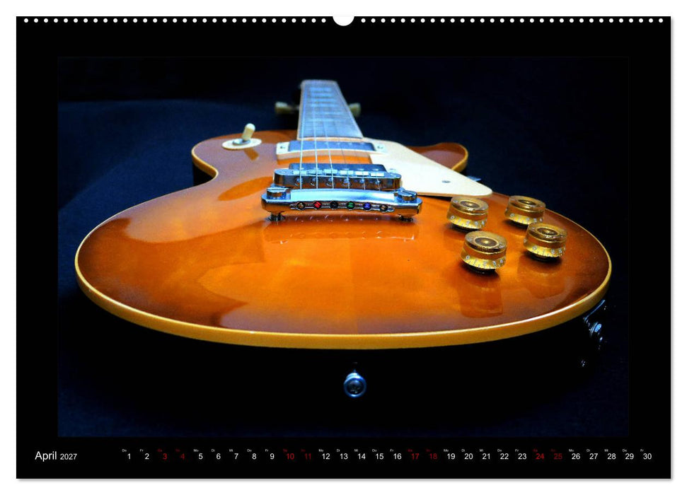 Rockgitarren im Blitzlicht (CALVENDO Premium Wandkalender 2027)