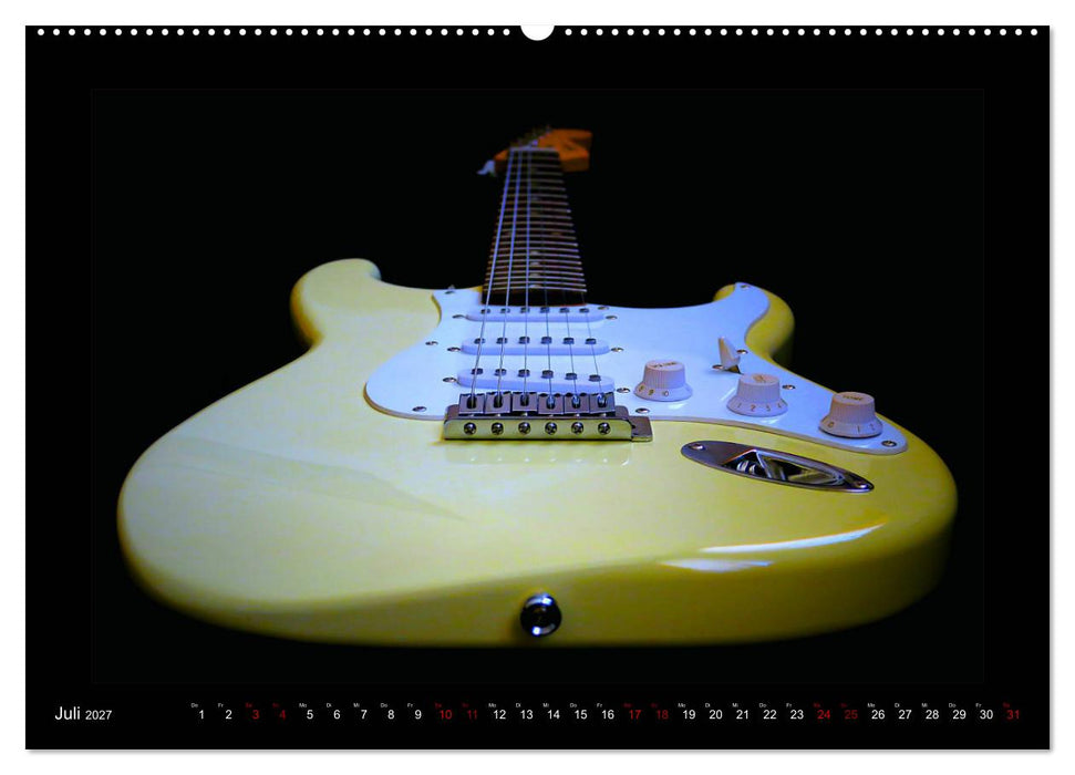 Rockgitarren im Blitzlicht (CALVENDO Premium Wandkalender 2027)