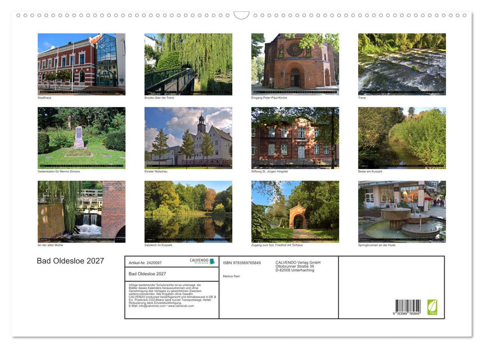 Bad Oldesloe 2027 (CALVENDO Wandkalender 2027)