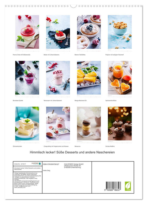 Himmlisch lecker! Süße Desserts und andere Naschereien (CALVENDO Premium Wandkalender 2027)