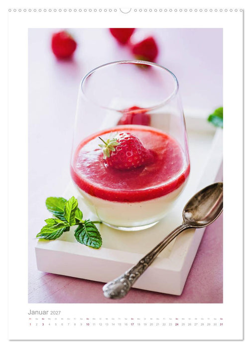 Himmlisch lecker! Süße Desserts und andere Naschereien (CALVENDO Premium Wandkalender 2027)