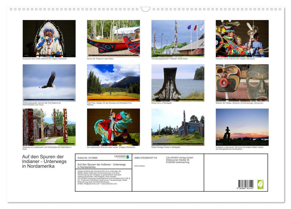 Auf den Spuren der Indianer - Unterwegs in Nordamerika (CALVENDO Wandkalender 2027)