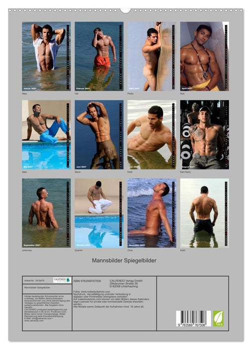 Mannsbilder Spiegelbilder (CALVENDO Premium Wandkalender 2027)