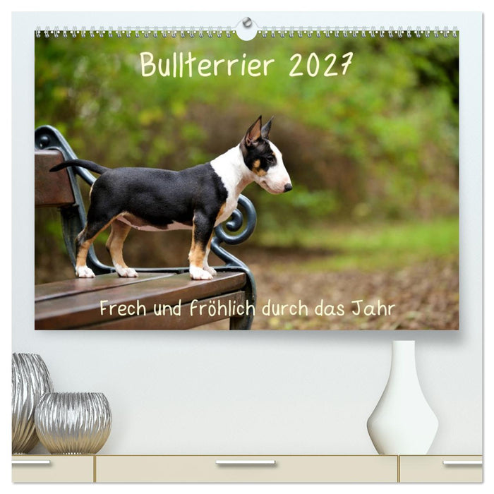 Bullterrier 2027 Frech und fröhlich durch das Jahr (CALVENDO Premium Wandkalender 2027)
