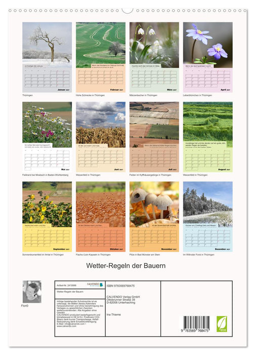 Wetter-Regeln der Bauern (CALVENDO Premium Wandkalender 2027)