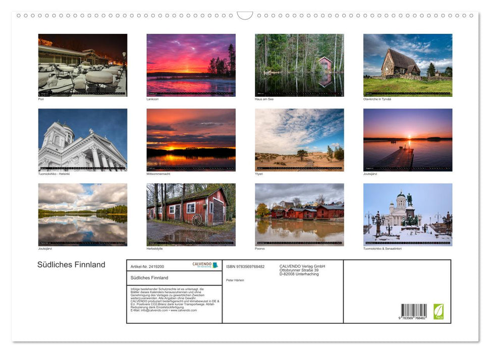 Südliches Finnland (CALVENDO Wandkalender 2027)