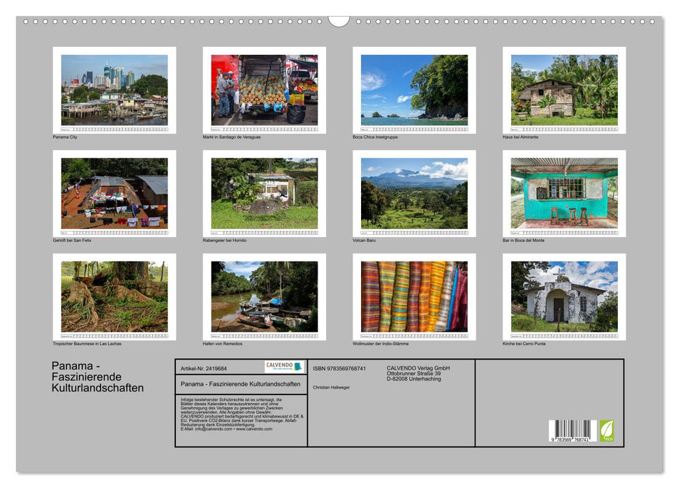 Panama - Faszinierende Kulturlandschaften (CALVENDO Wandkalender 2027)