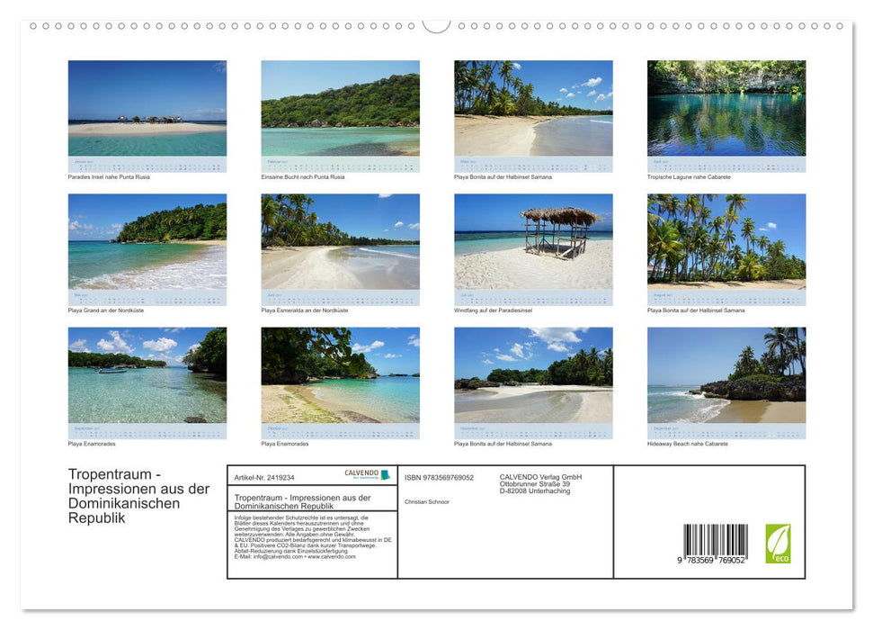 Tropentraum - Impressionen aus der Dominikanischen Republik (CALVENDO Premium Wandkalender 2027)
