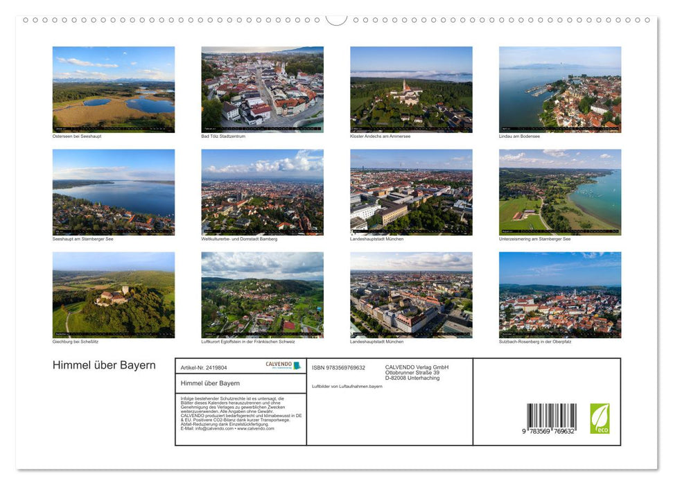 Himmel über Bayern (CALVENDO Premium Wandkalender 2027)