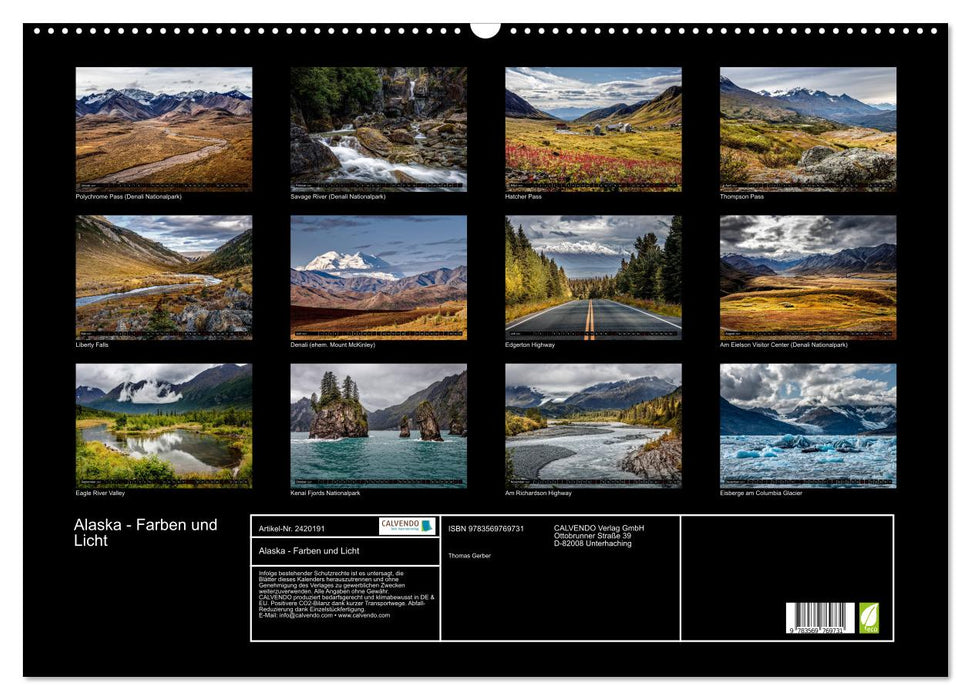 Alaska - Farben und Licht (CALVENDO Wandkalender 2027)