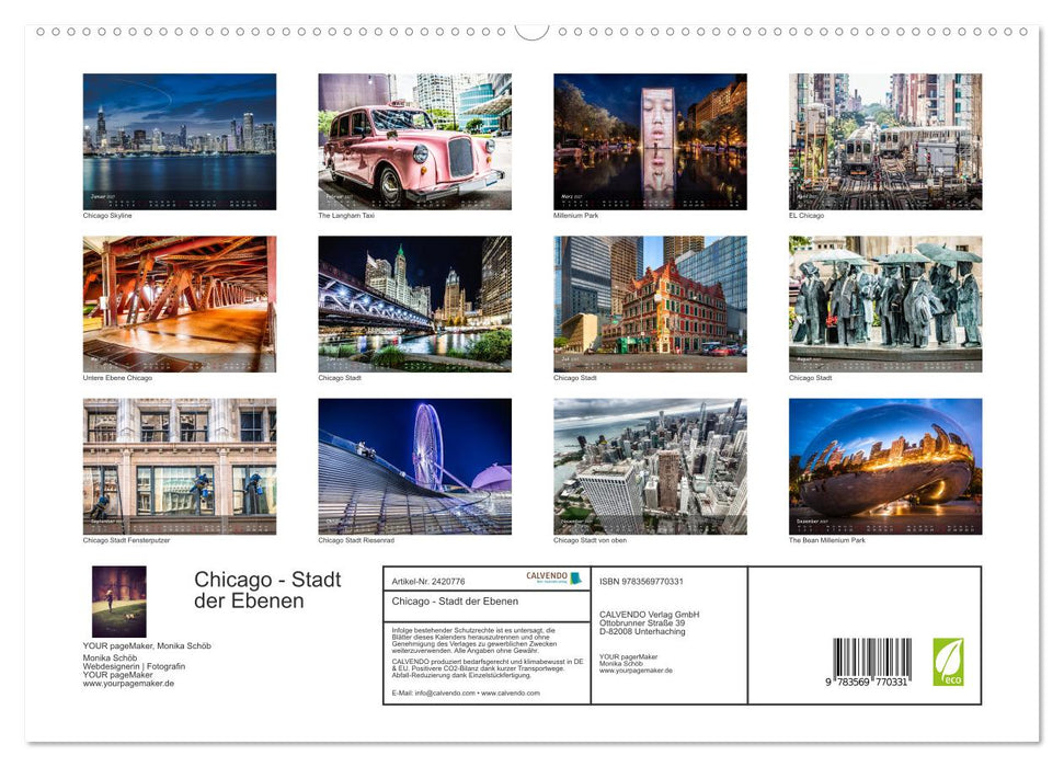 Chicago - Stadt der Ebenen (CALVENDO Premium Wandkalender 2027)