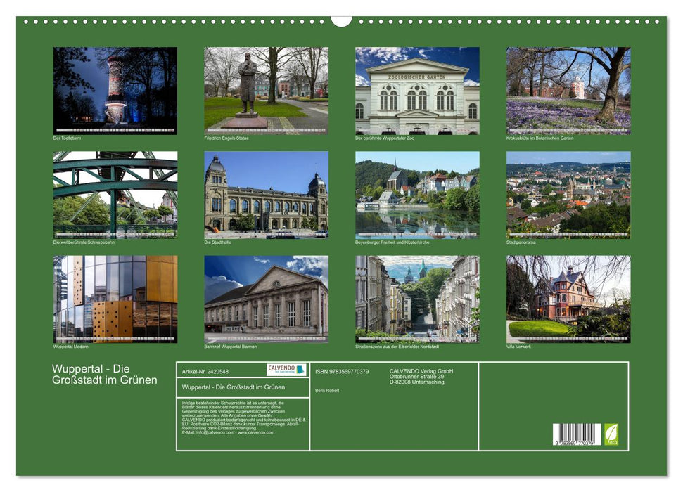 Wuppertal - Die Großstadt im Grünen (CALVENDO Wandkalender 2027)