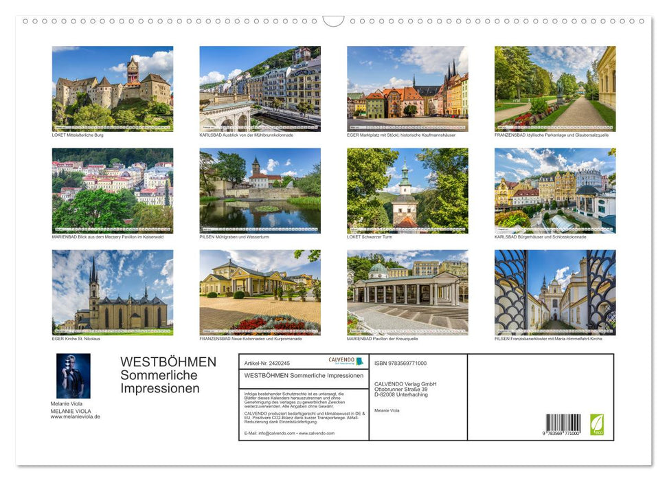 WESTBÖHMEN Sommerliche Impressionen (CALVENDO Wandkalender 2027)